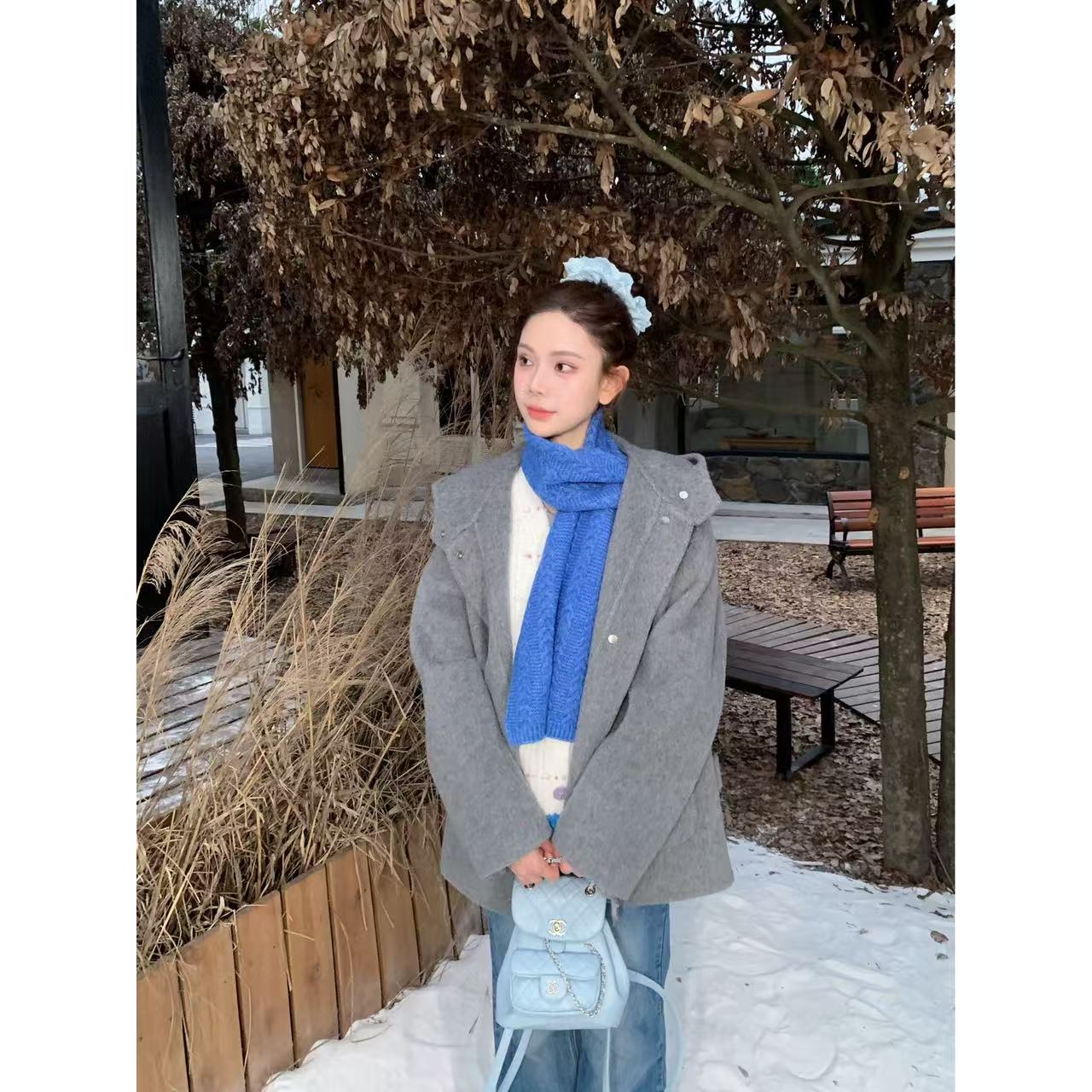 双面绵羊毛呢子大衣羊驼毛中长款MS9187