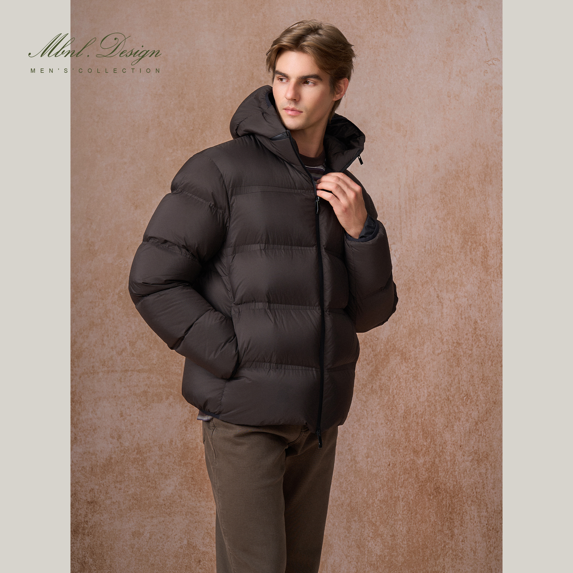 MBNL-F「Masac羽绒」秦磊男装白鹅绒特殊纹理羽绒服LL-WYR7005