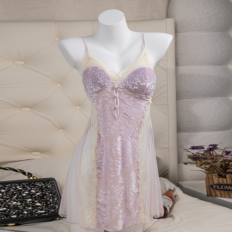 【90-210斤】大码女士蕾丝胖妹妹连衣裙1件DNSQ003