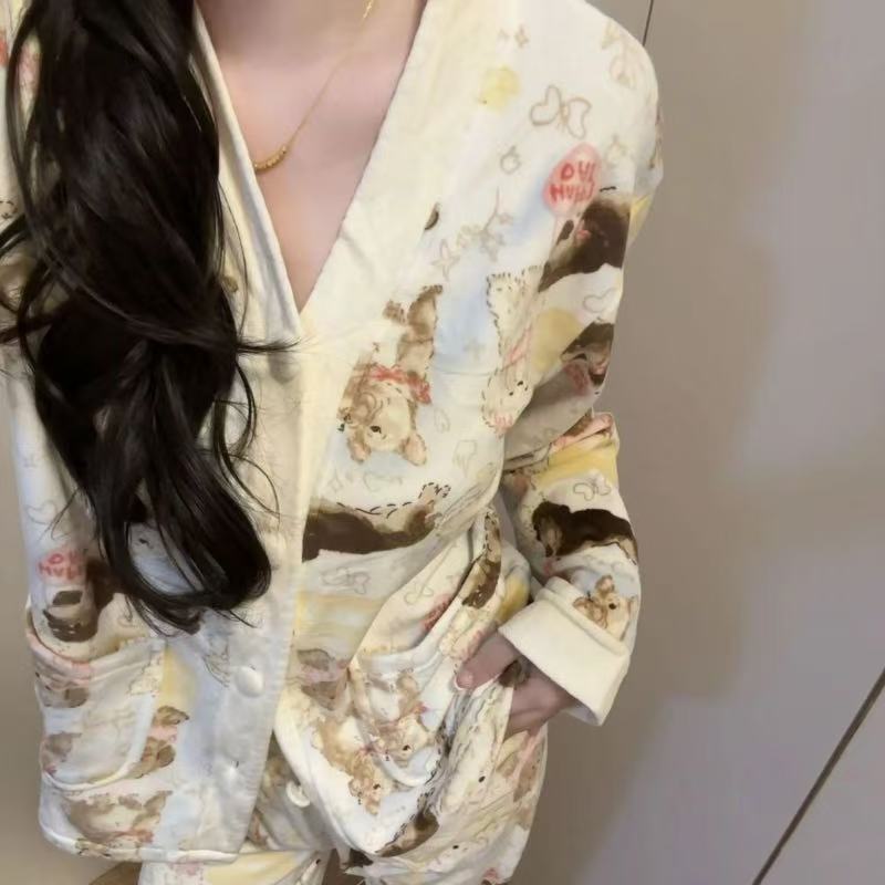 海岛绒睡衣秋冬款女2025新款高级感冬季加绒家居服套装女士家居服