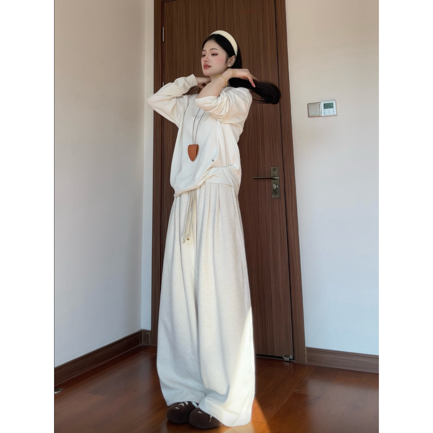 胖头鱼设计感微弹口袋休闲裤秋冬阔腿裤垂感直筒裤慵懒风长裤