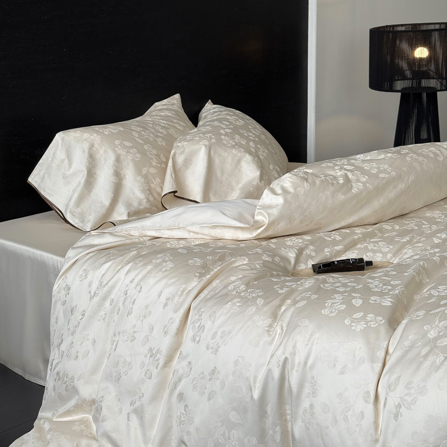 100S长绒棉色织提花四件套纯棉100%全棉高档适合裸睡被套床单床品