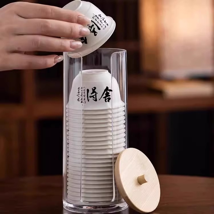 印字一次性稻壳茶杯耐高温防烫食品级材质安全干净招待客人无异味