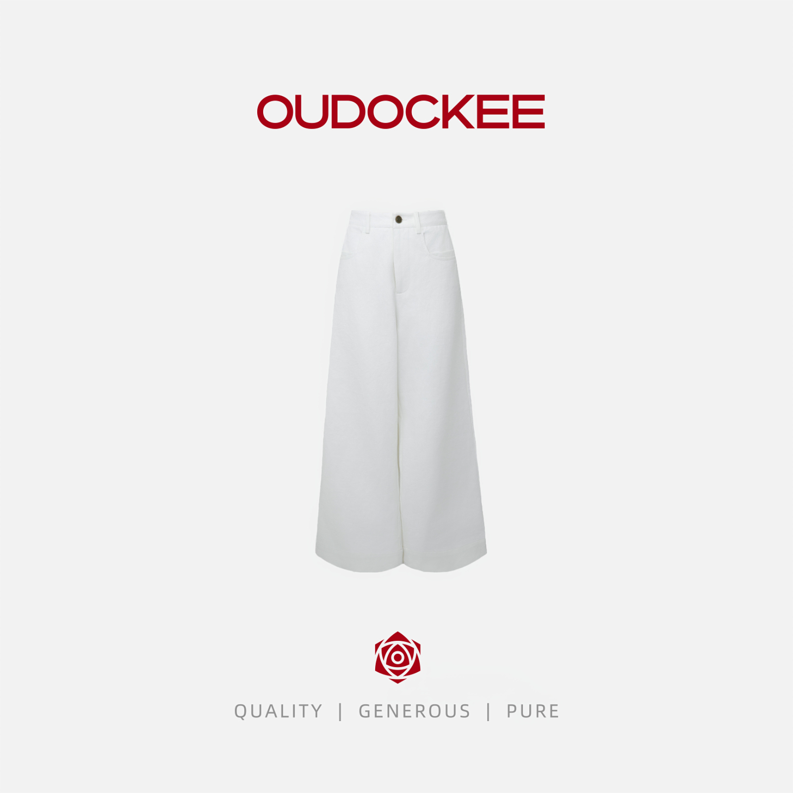 OUDOCKEE 鸥鸥【100棉】大王 美式复古垂感直筒阔腿休闲裤 KACE721T