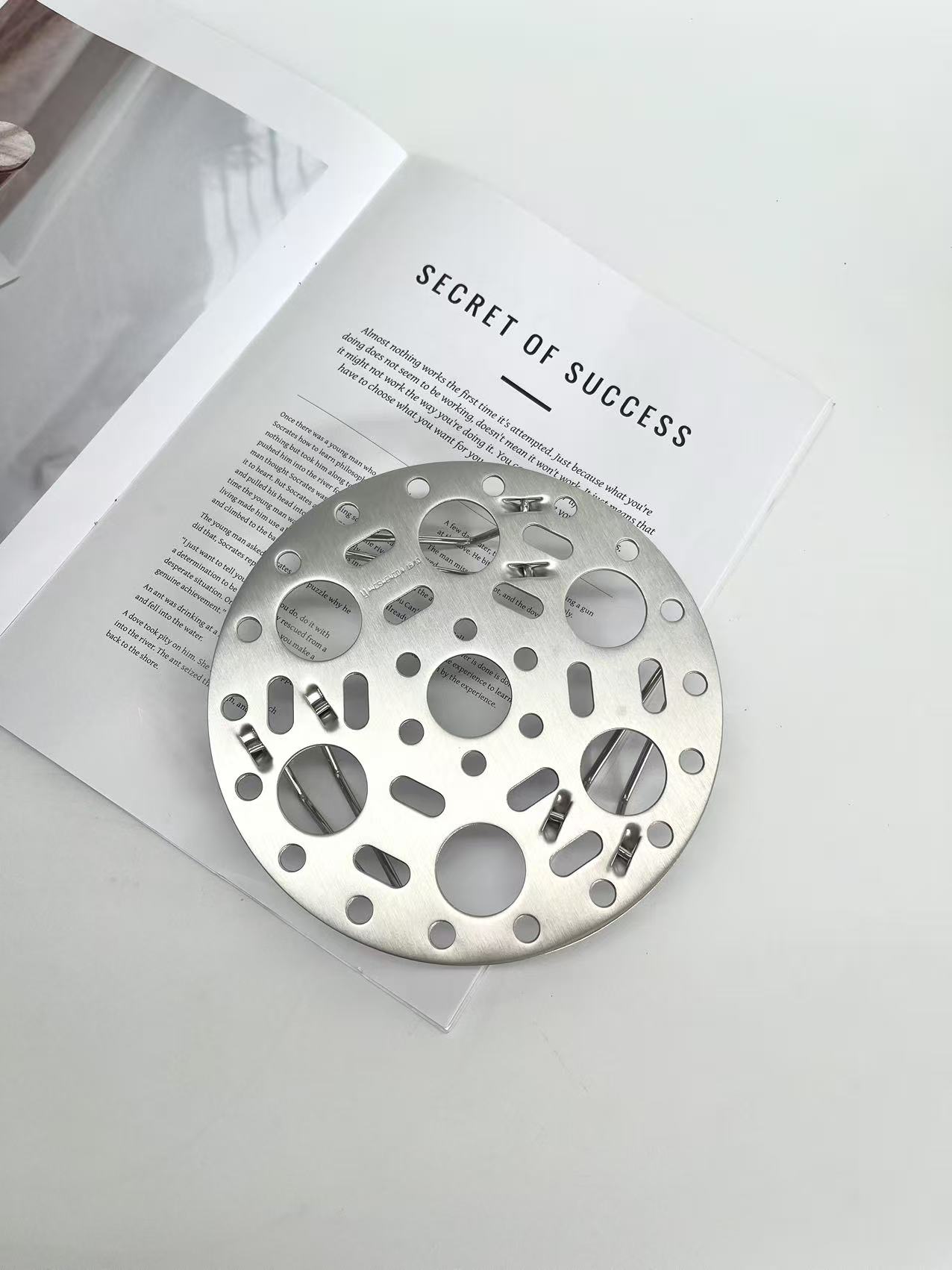 18/10不锈钢加厚蒸蛋架蒸架直径17.6cm  重约223g 多功能可折叠