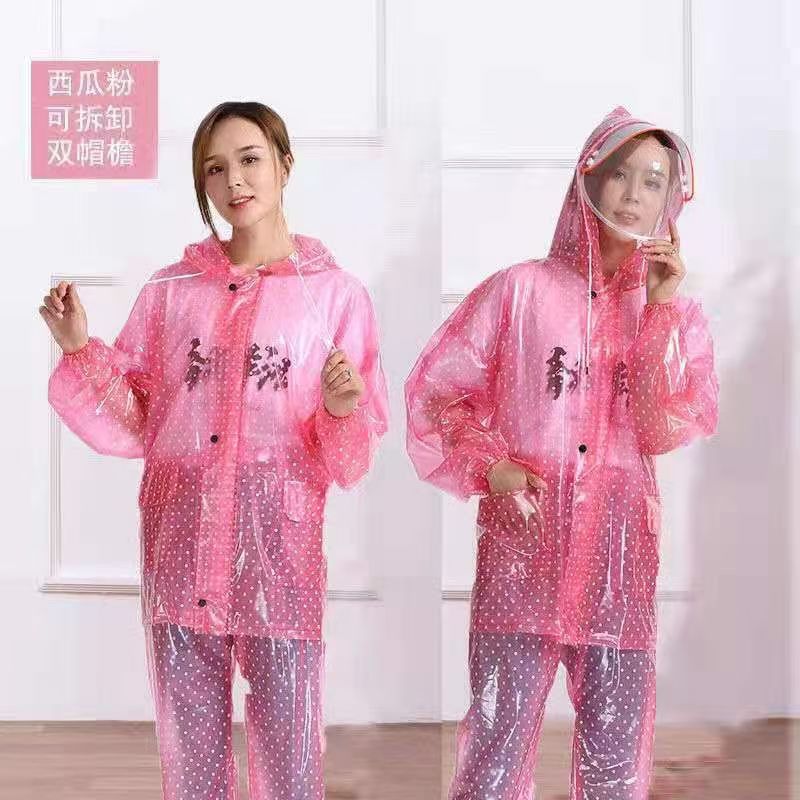 时尚男女雨衣雨裤套装全身防暴雨加厚雨披防雨防水分体式钓鱼首选