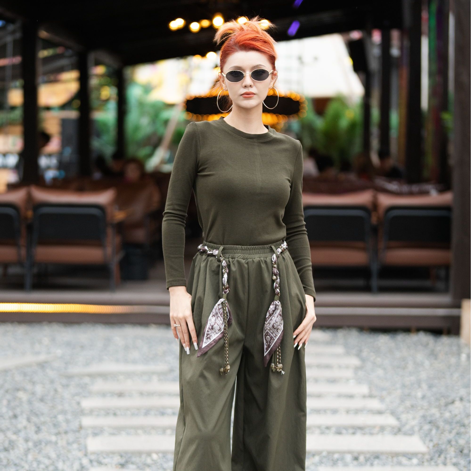 KMDIL秋季新款百搭时髦舒适休闲日常显瘦宽松长袖套装103