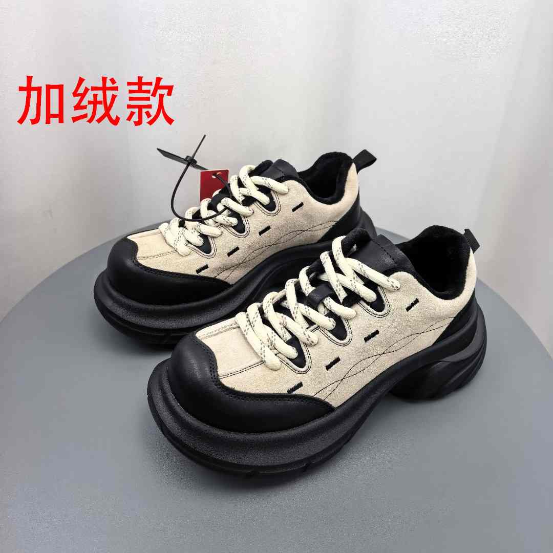 SGIRL TWTW秋冬大头厚底加绒老爹鞋女2025新款百搭轻便舒适休闲鞋