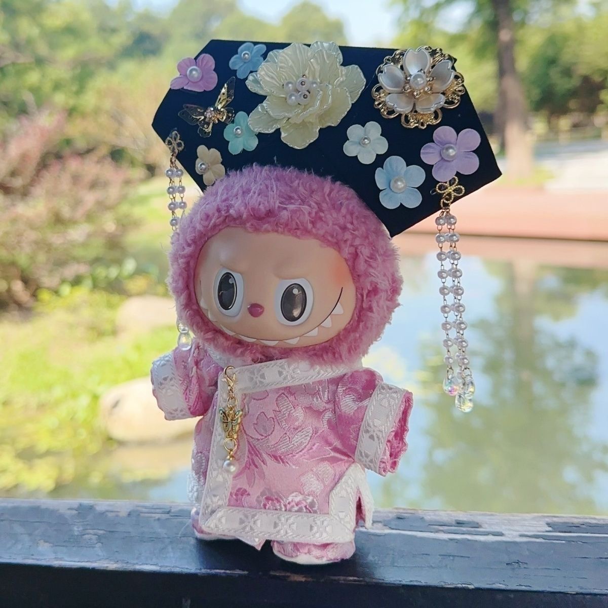 民族风公仔娃衣拉布布幸运坐姿一二三代17cm忠诚可乐棉花娃娃裙子