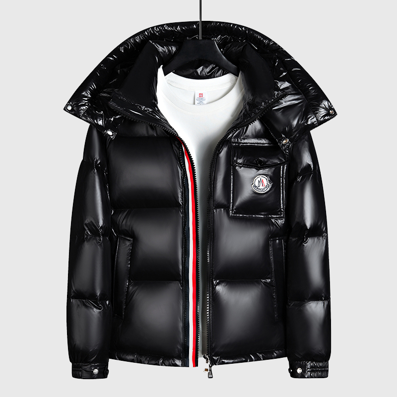 蒙口平彩虹条羽绒服男女同款冬季新款加厚极寒保暖黑金鹅绒服外套