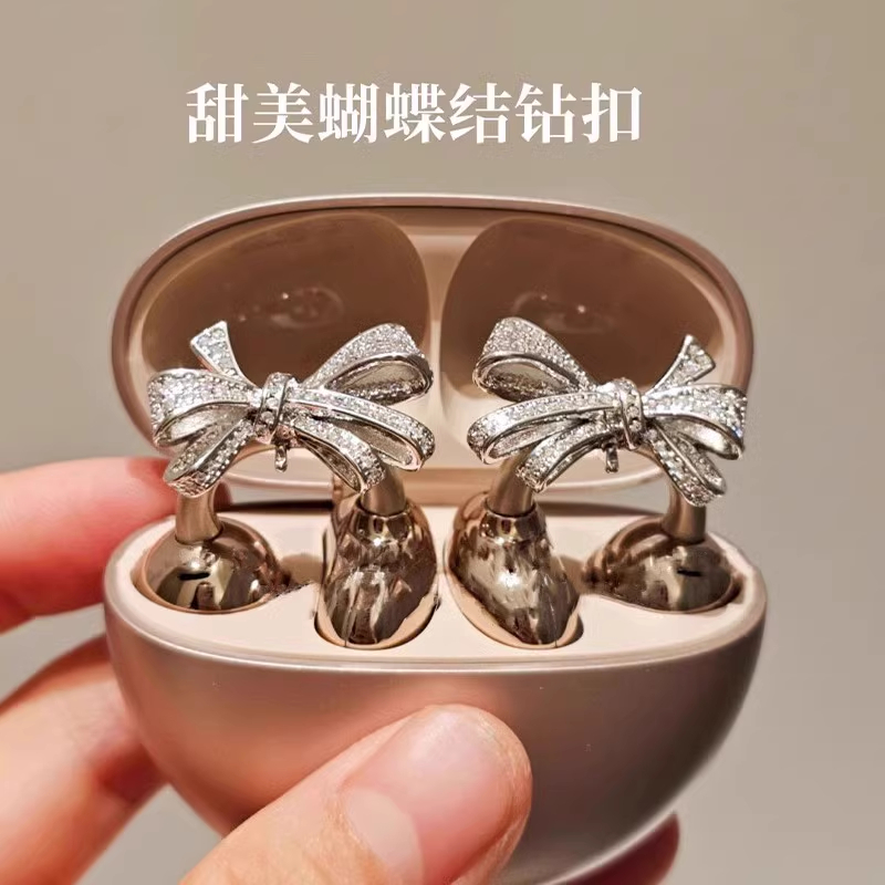 爆款甜美蝴蝶结耳机耳扣_独特设计款耳机夹扣配饰小众精致diy装饰