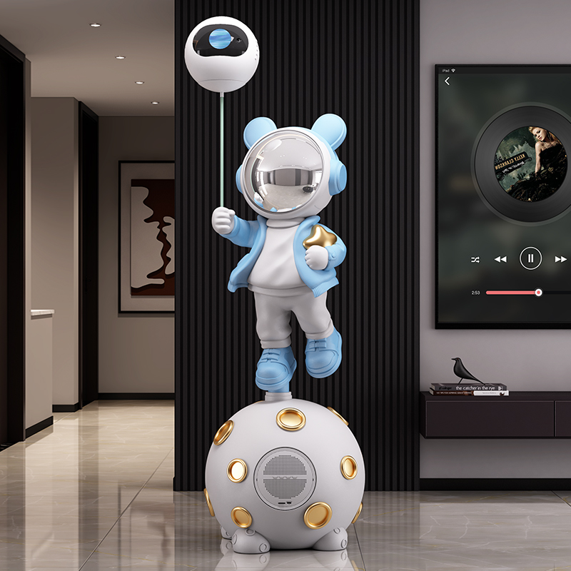 WIFI太空人宇航员落地K歌摆件沙发电视柜家居装饰品乔迁新居礼物