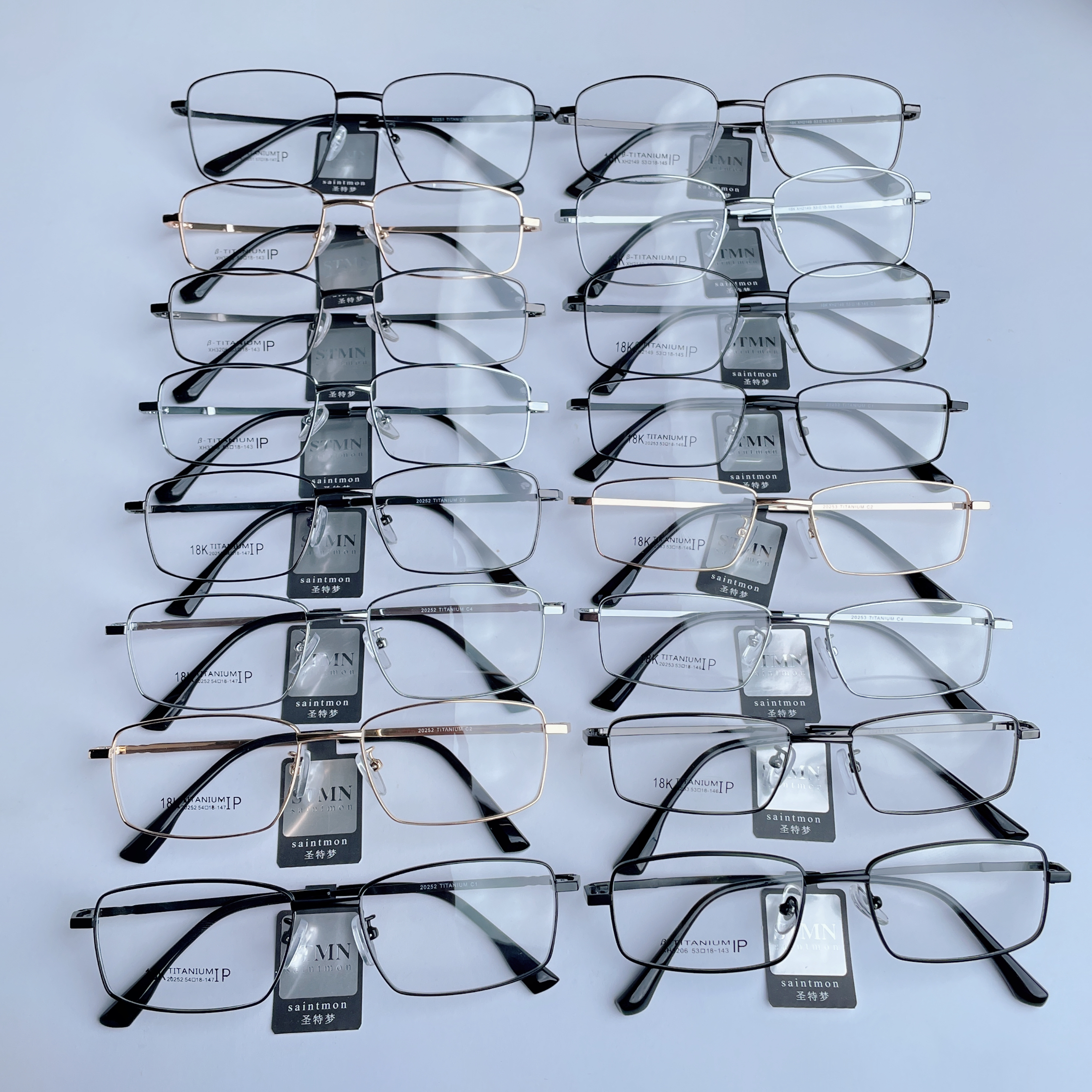 18K男士钛架商务老花镜框框镜黑色黑框眼镜架方框