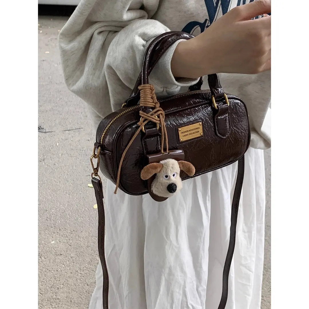 韩系小众手提包包女款爆款2025新款秋冬复古时尚枕头包百搭斜挎包