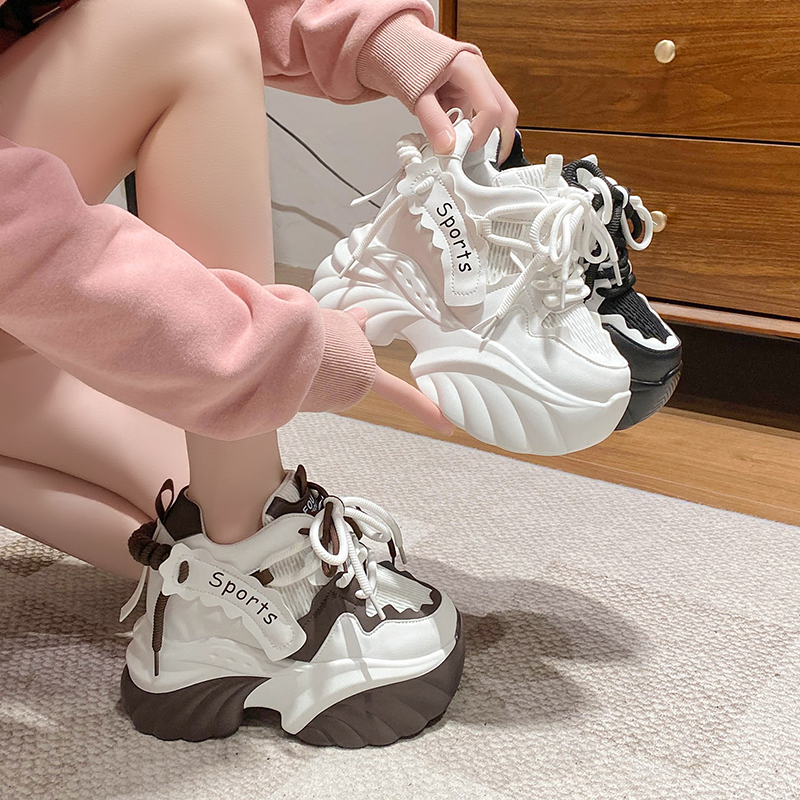 炸街厚底老爹鞋女ins潮2025春季新款内增高10cm小个子休闲运动鞋
