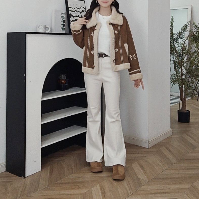 IEF/爱依服2025新款冬春季百搭时尚棉喇叭裤