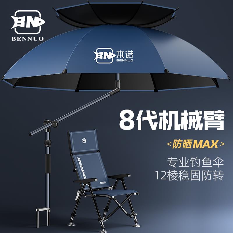 TLXT专业钓鱼伞新款大钓伞新型户外钓鱼专用雨伞机械臂拐杖伞