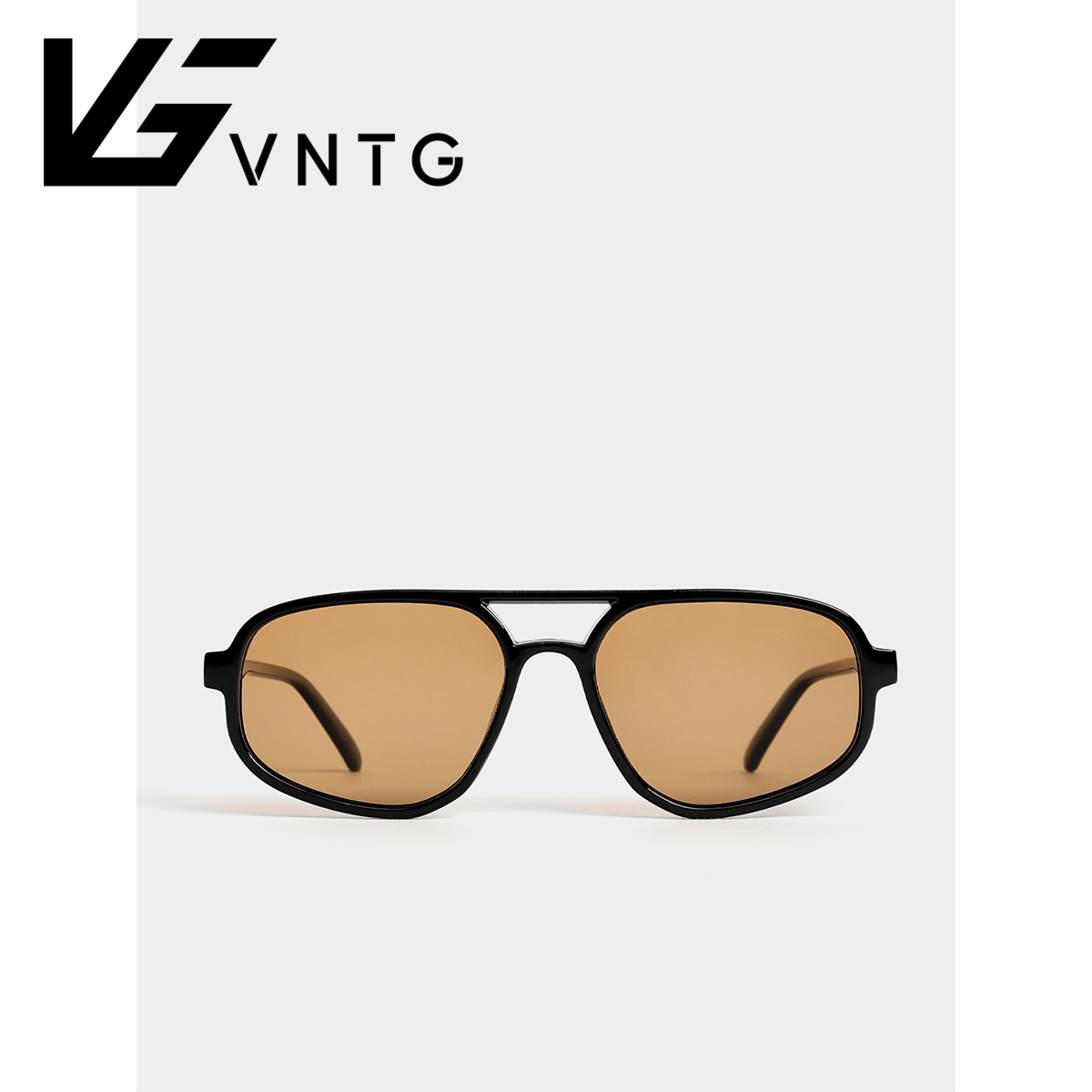 vntg墨镜双梁复古改良飞行员式欧美风ins博主同款uv400太阳眼镜