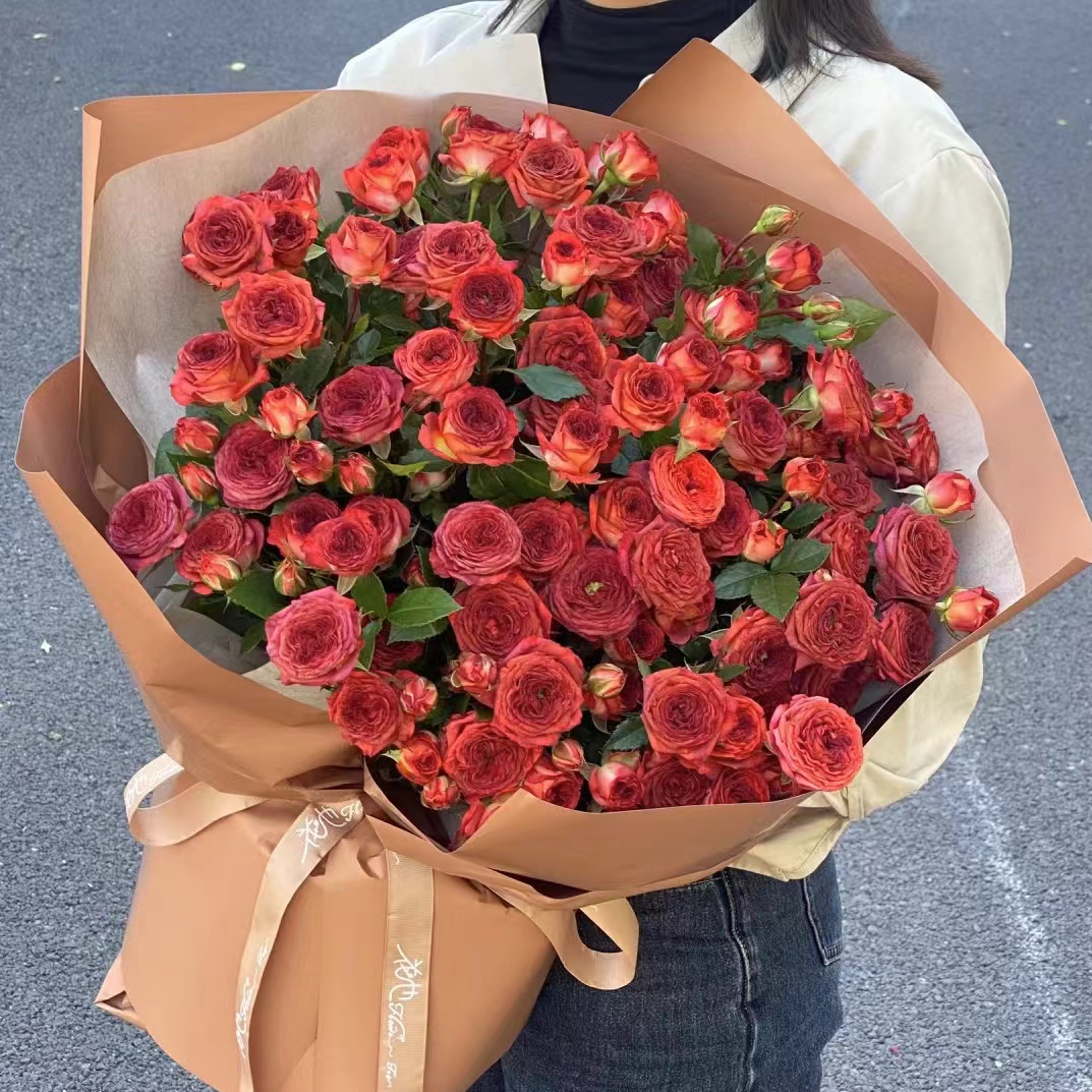 巧克力泡泡多头玫瑰，基地直发，顺丰包邮