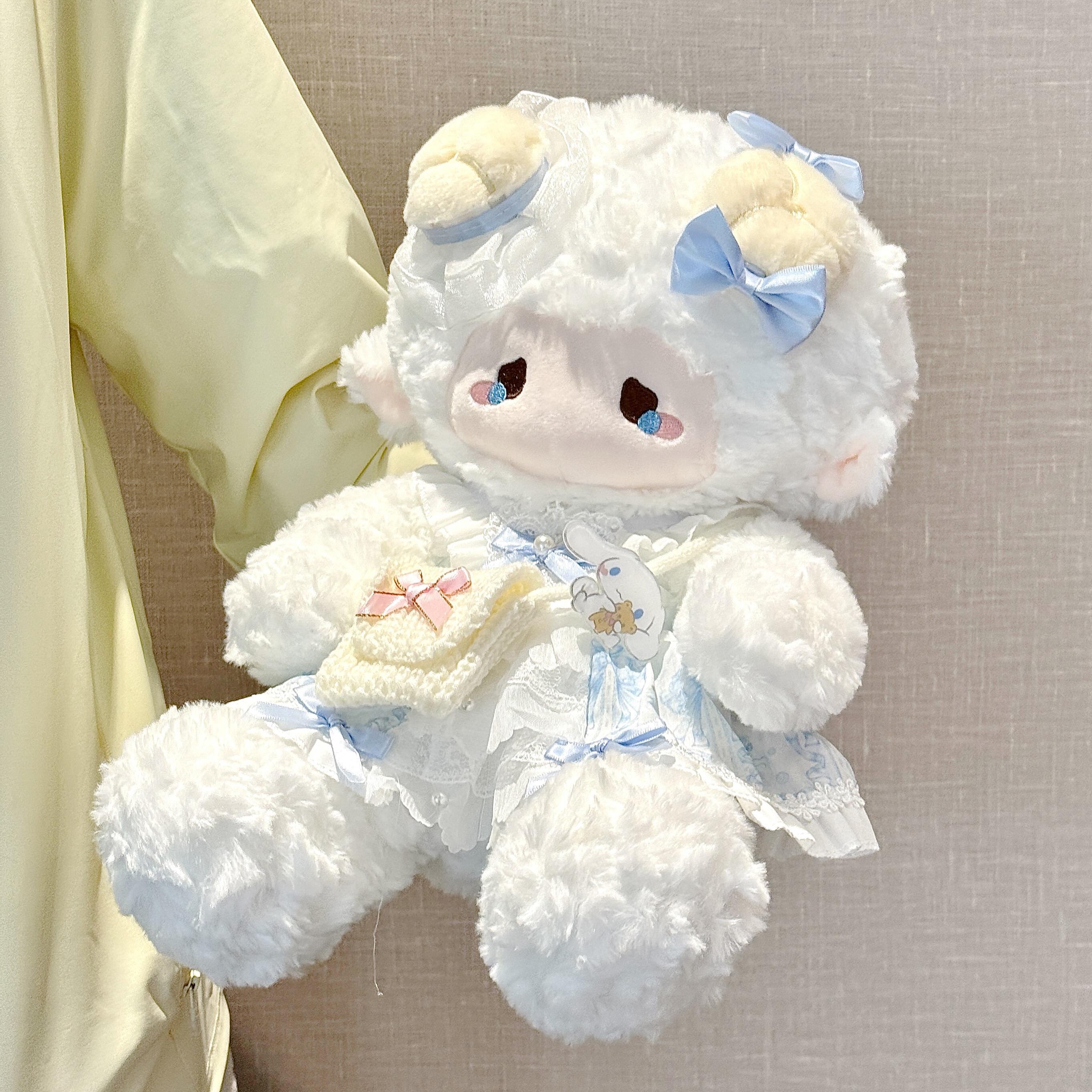 软萌手感奶芙小羊玩偶公仔娃娃可爱泡芙毛绒玩具少女心泡芙小羊
