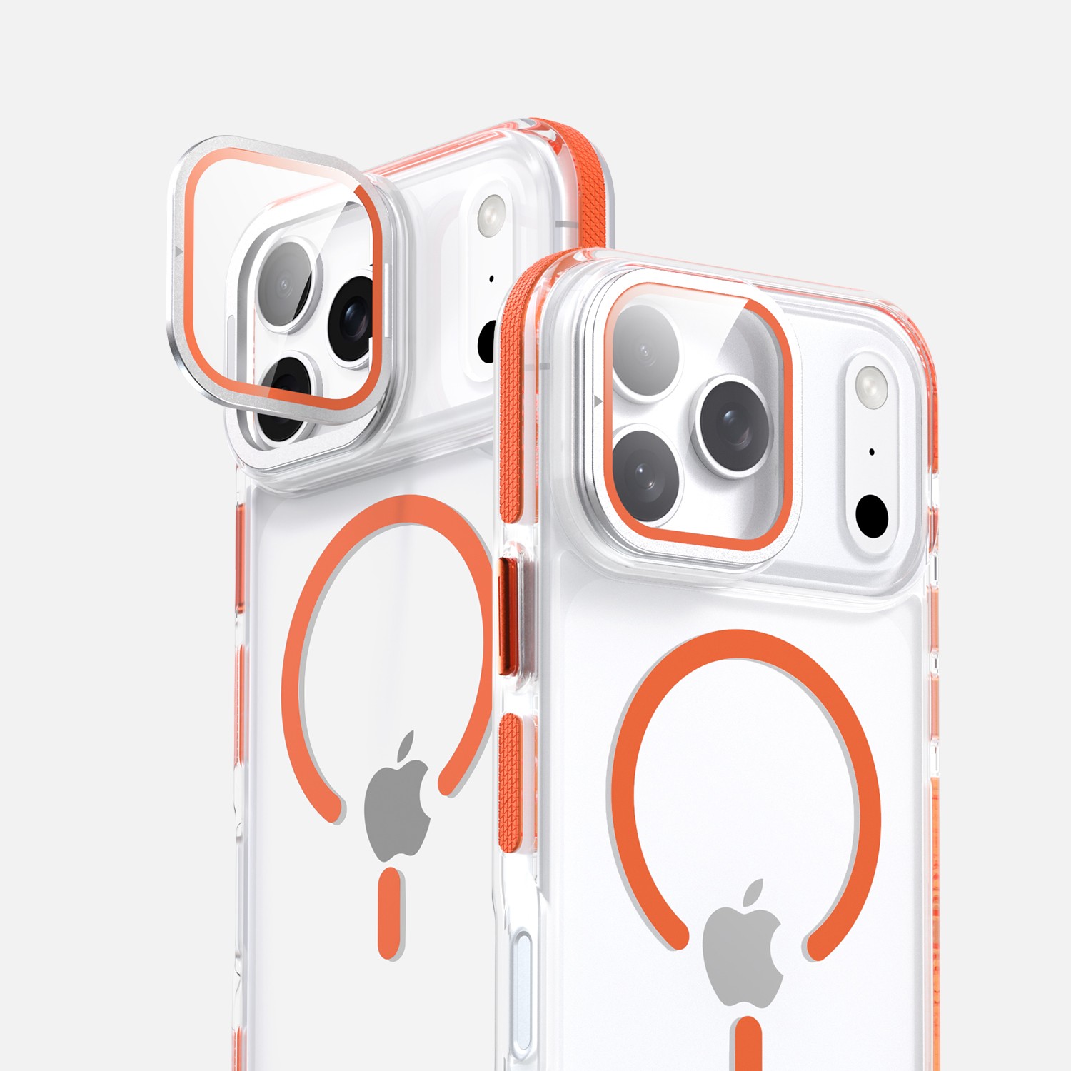 适用苹果17promax手机壳新款iPhone16透明磁吸无线充全包防摔外壳