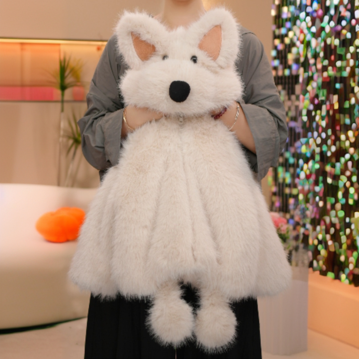 2025冬季新款设计师原创儿童高定款连帽加绒加厚外套毛绒保暖上衣