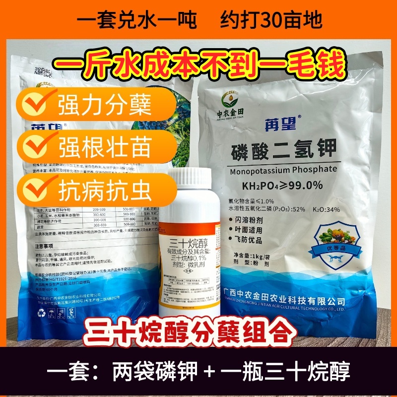甘蔗分蘖组合30亩地增产套装三十烷醇提苗方案水溶肥甘蔗拔节拉长