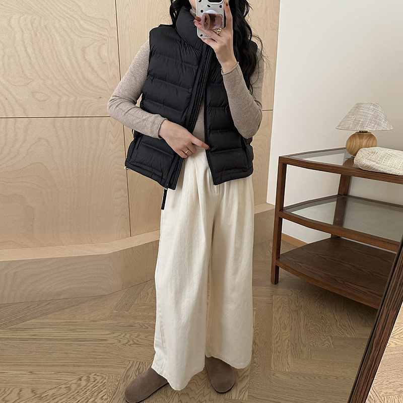 短款常规通用立领通勤风女棉马甲修身型冬季厚款3D效果透气