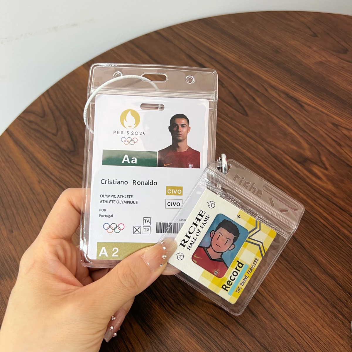 新款C罗球星参赛卡球星动态挂件装饰内马尔周边足球迷礼物套装