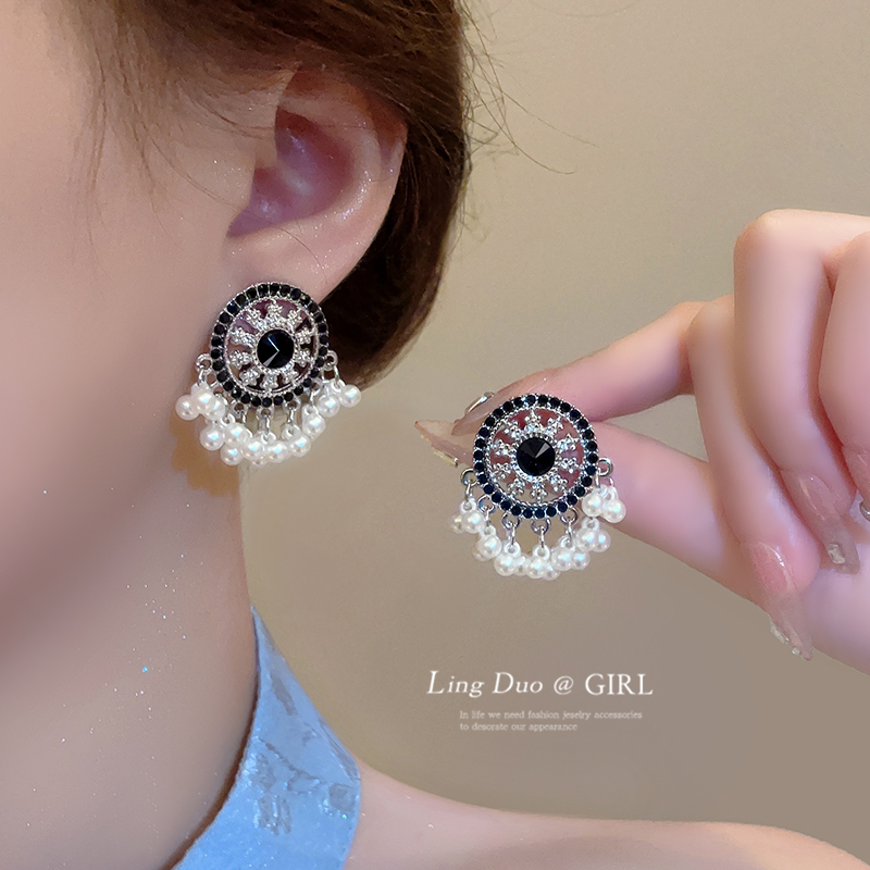 合金仿珍珠耳饰 新中式苗族少女珍珠耳环女轻奢小众高级感耳钉09