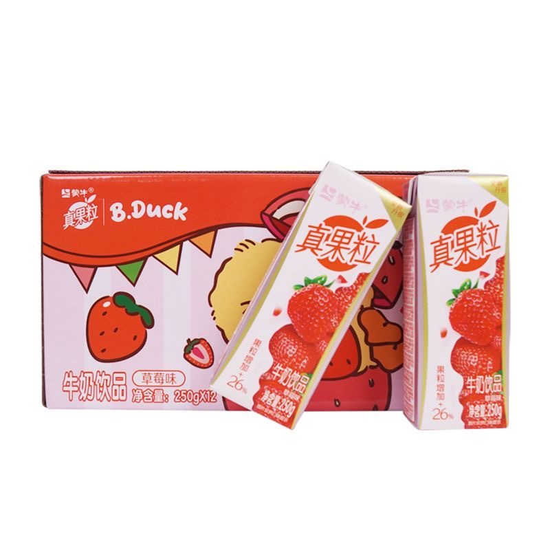 10月蒙牛真果粒250g*12盒超多果粒早餐囤货送礼