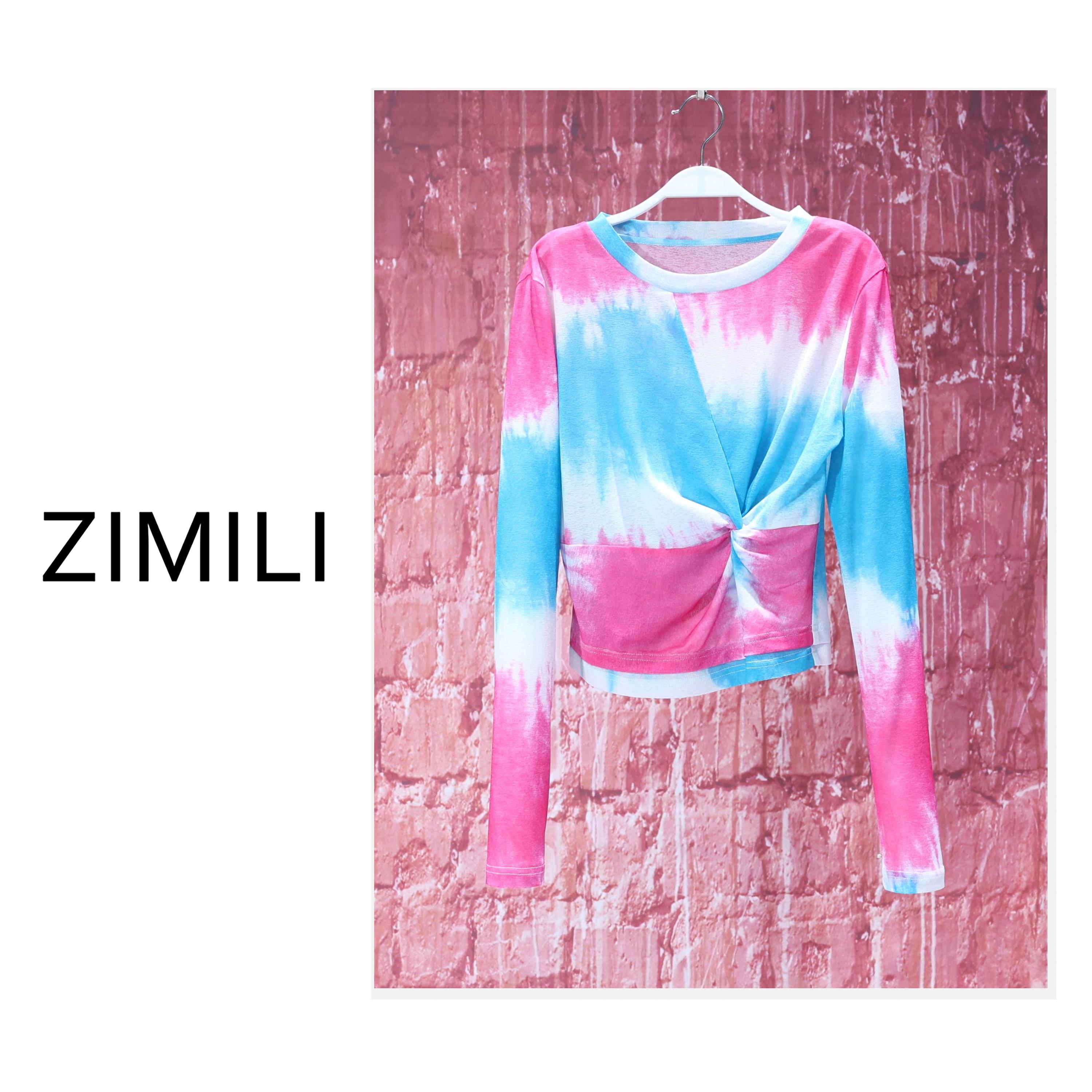 【亮哥女装】2025早秋新品《揉蓝染江水》晕染高弹显瘦爽肤衣6517-K7