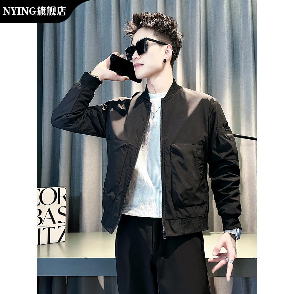 NYING棒球制服夹男士新款2025年冬季今年流行的高端帅气秋季夹克