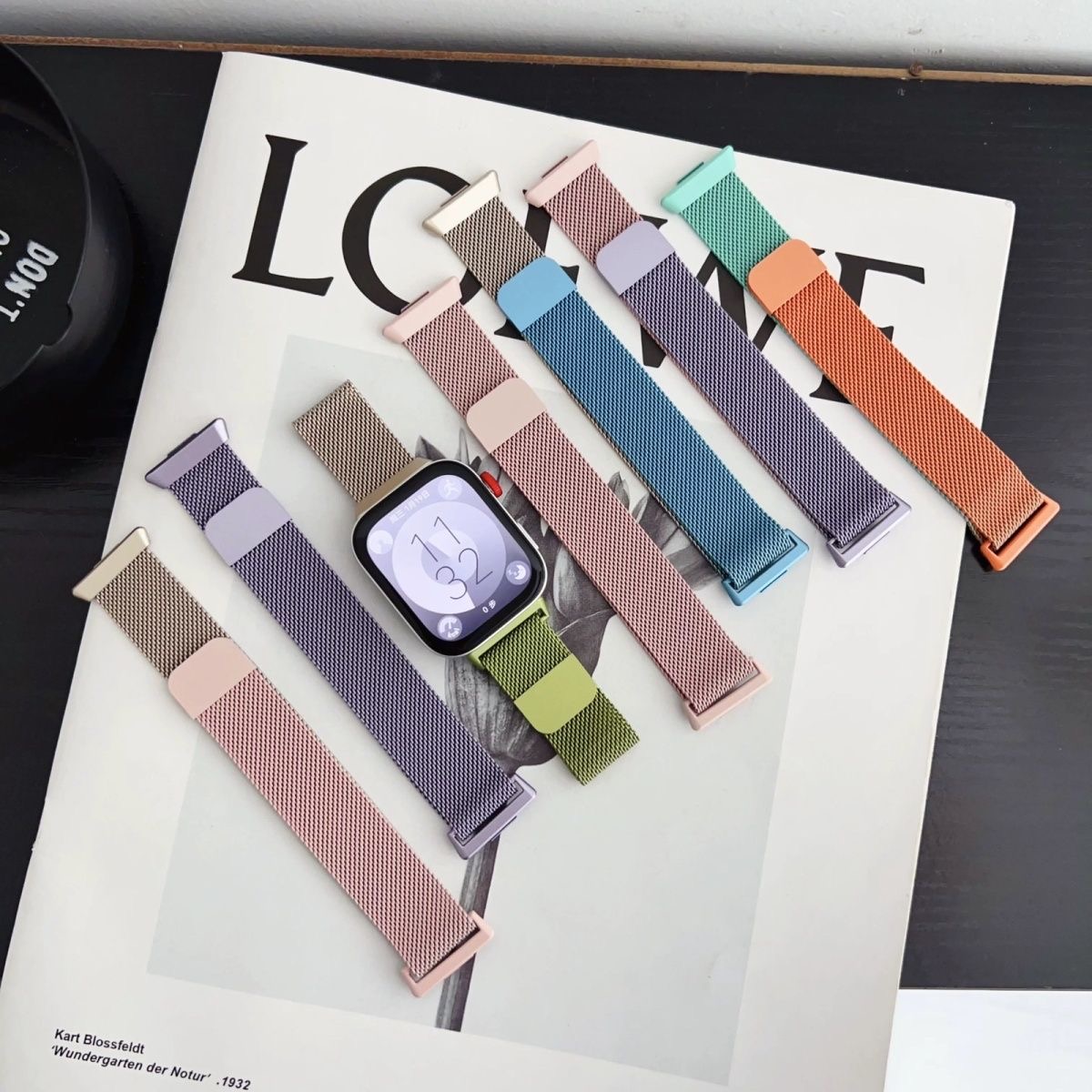 适用华为fit4手表表带Watchfit3/4pro渐变色磁吸米兰尼斯替换腕带