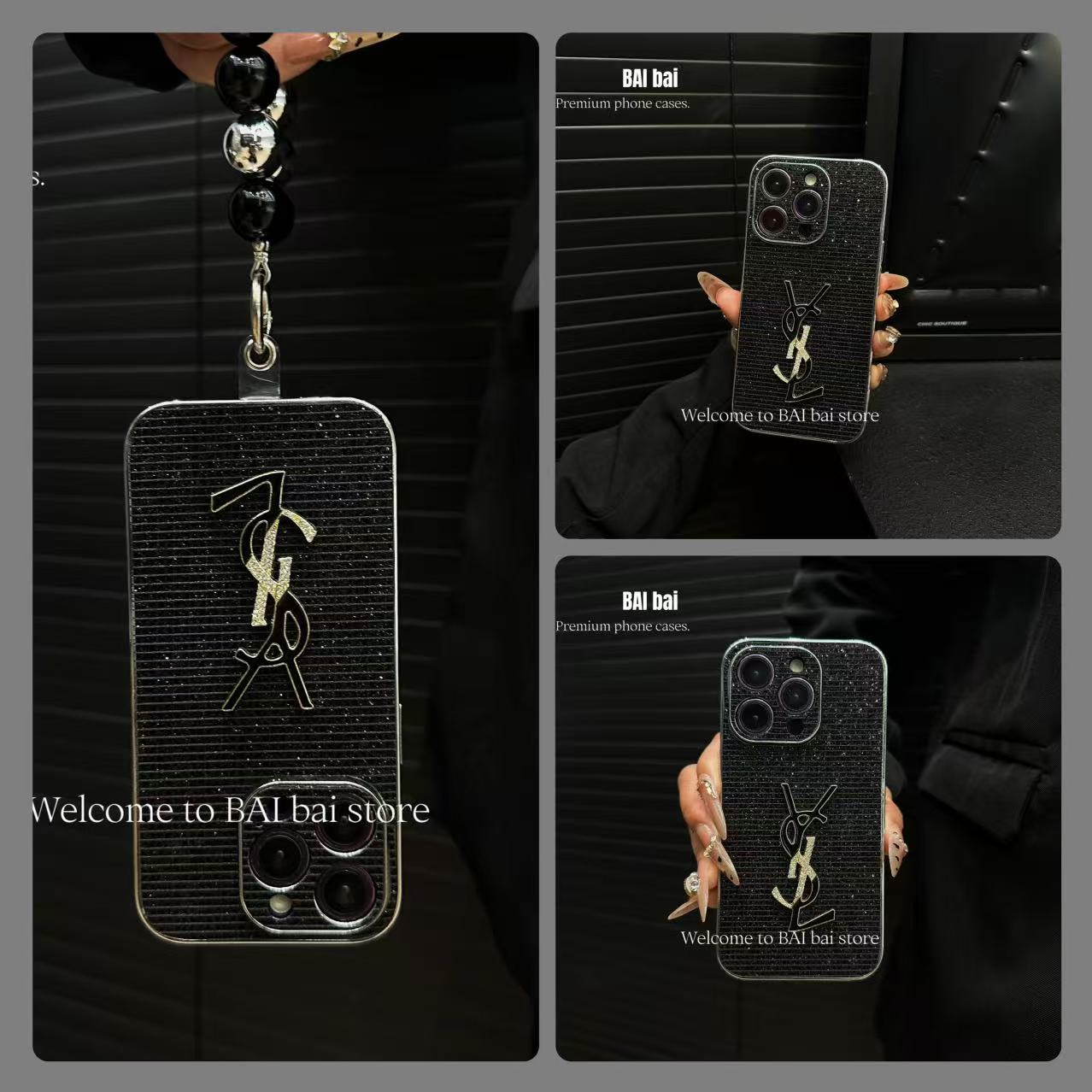 适用于苹果/华为/荣耀/红米/oppo潮牌电镀闪片全包防摔手机壳