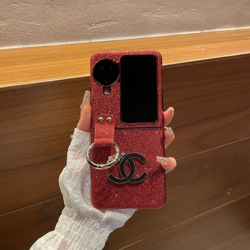 适用于oppofindn3flip手机壳电镀星钻闪粉支架手提n2flip时尚外壳