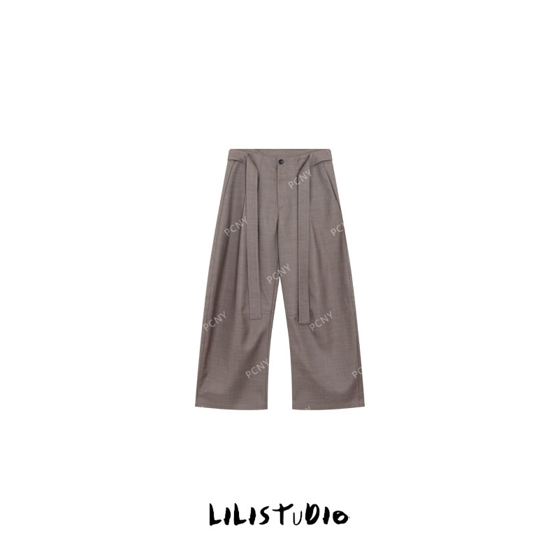 「英伦置办」不理理秋季新款小众女装时尚宽松直筒休闲裤