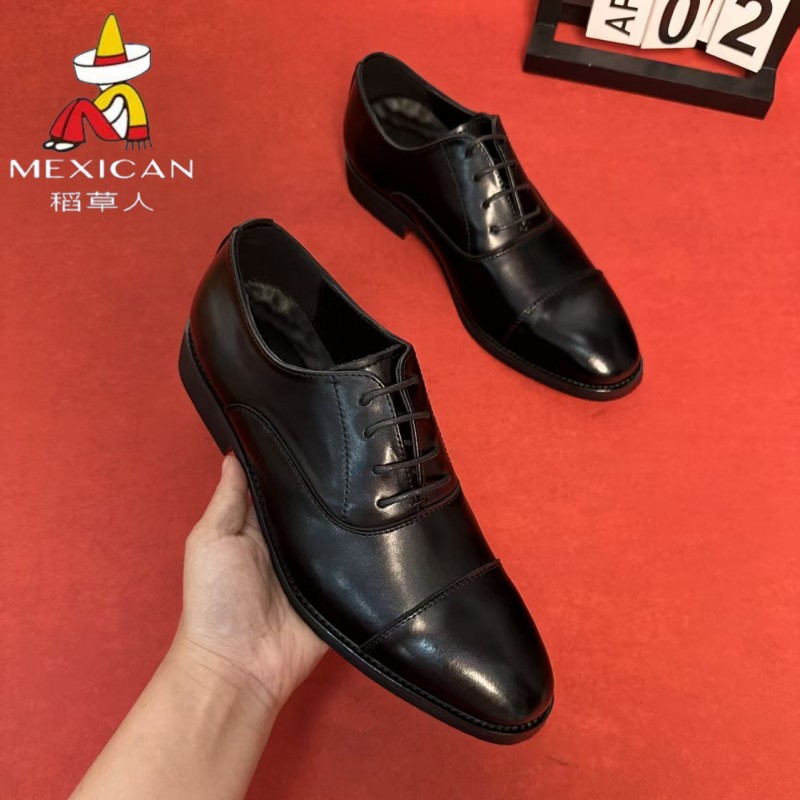 男商务黑皮鞋正装男式休闲皮鞋真皮牛皮防滑耐磨皮鞋透气皮鞋男