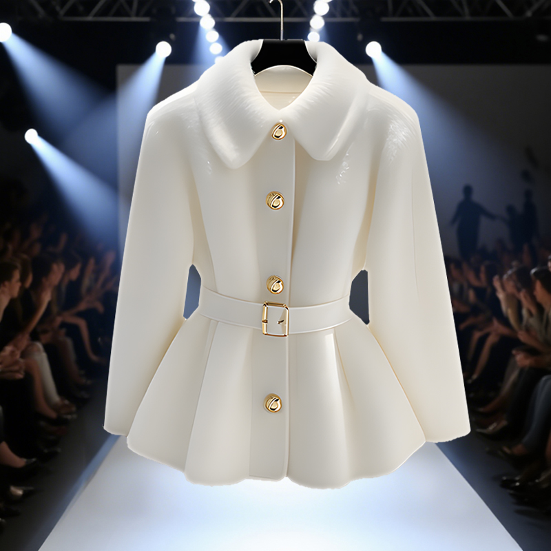 2025秋冬季新款白色小香风开衫外套女减龄漂亮洋气保暖毛茸茸上衣