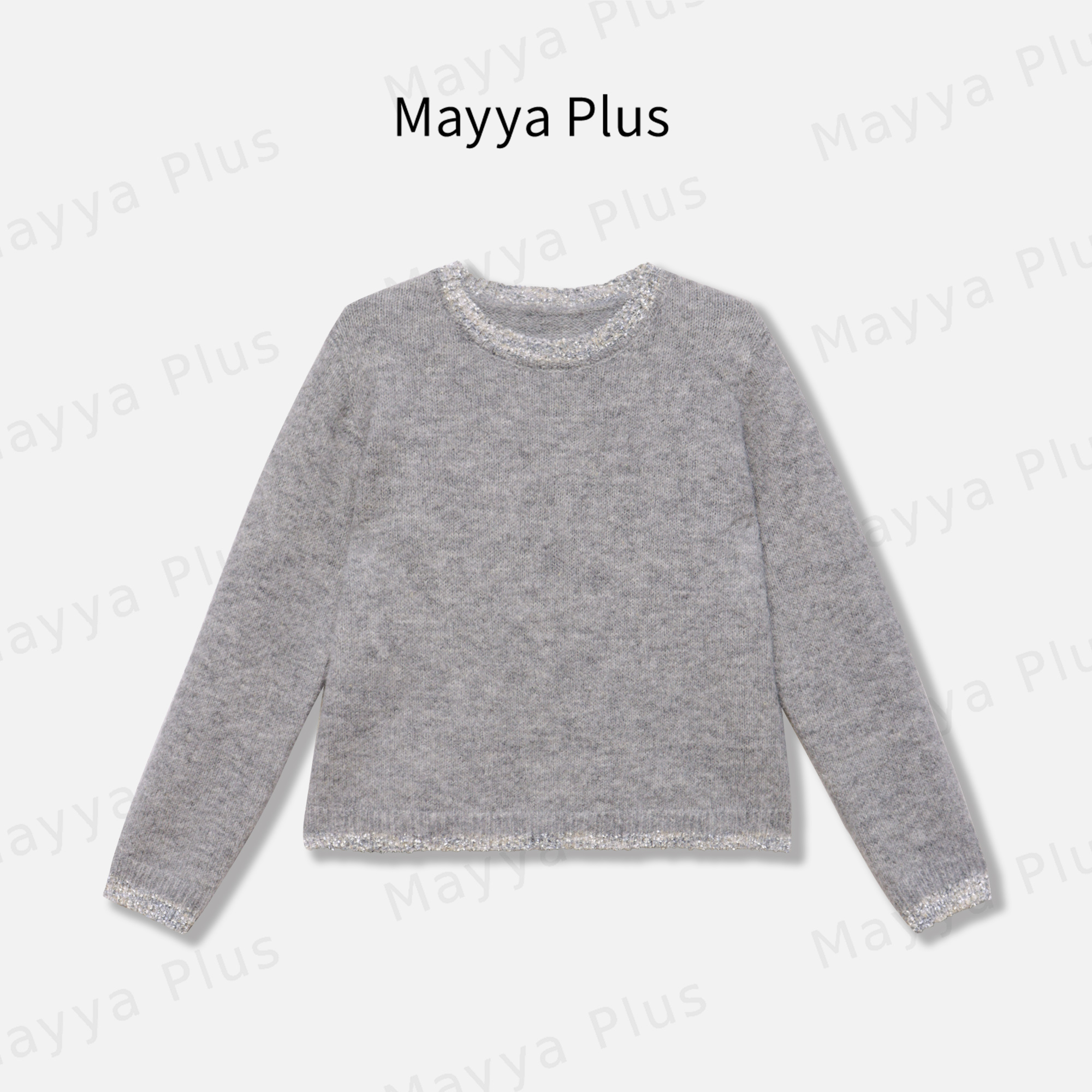 【织星】Mayya Plus麦芽定制秋季气质显瘦流光风针织衫毛衣32546082