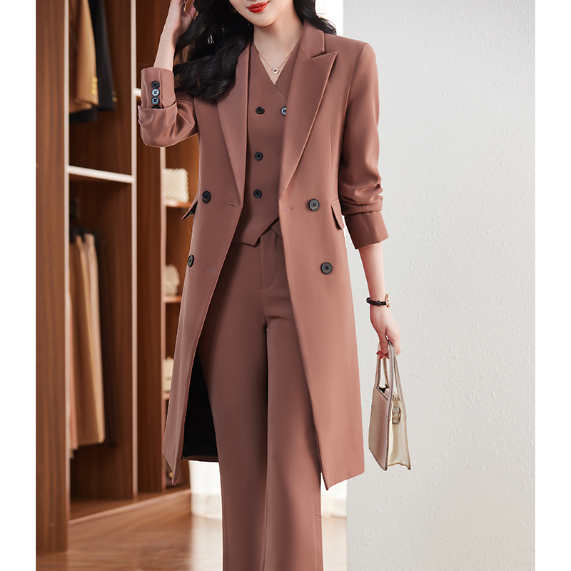 风衣女款2025新款春秋季中长款职业套装超好看小个子西装外套大衣