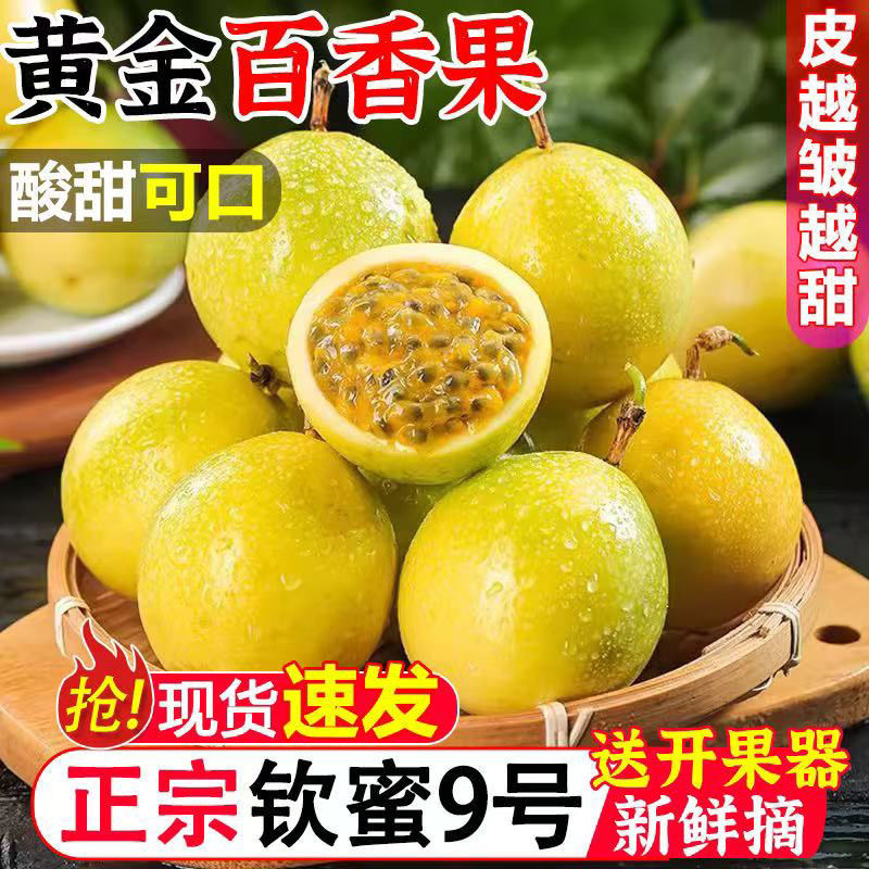 正宗钦蜜九号黄金百香果新鲜水果整箱17枚装 越皱越甜