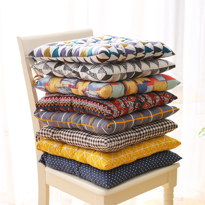 椅子坐垫学生座垫屁垫久坐加厚透气美臀家用椅垫方形亚麻材质现代