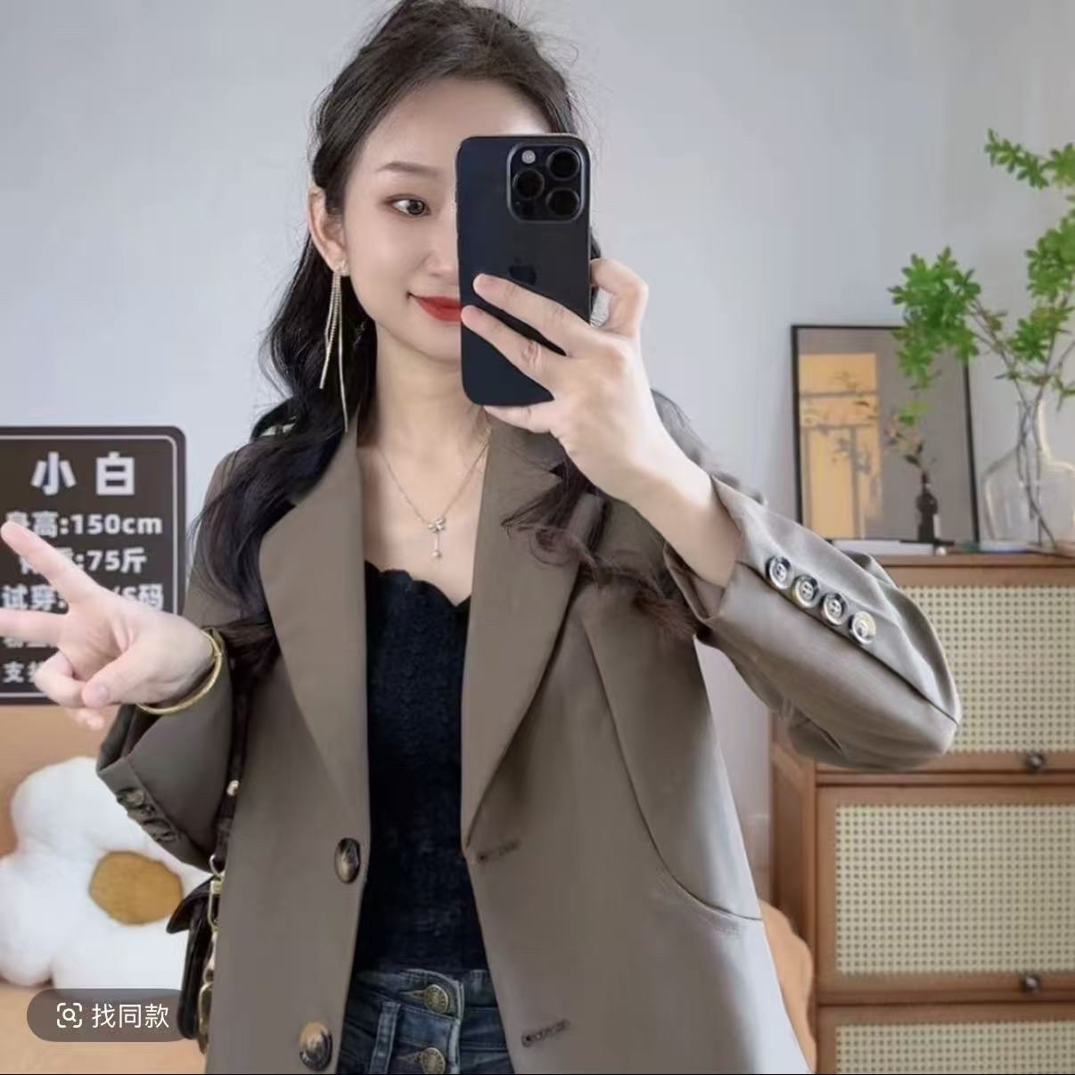 145小个子定制短款春季西装外套气质百搭显瘦韩版小西装时尚休闲