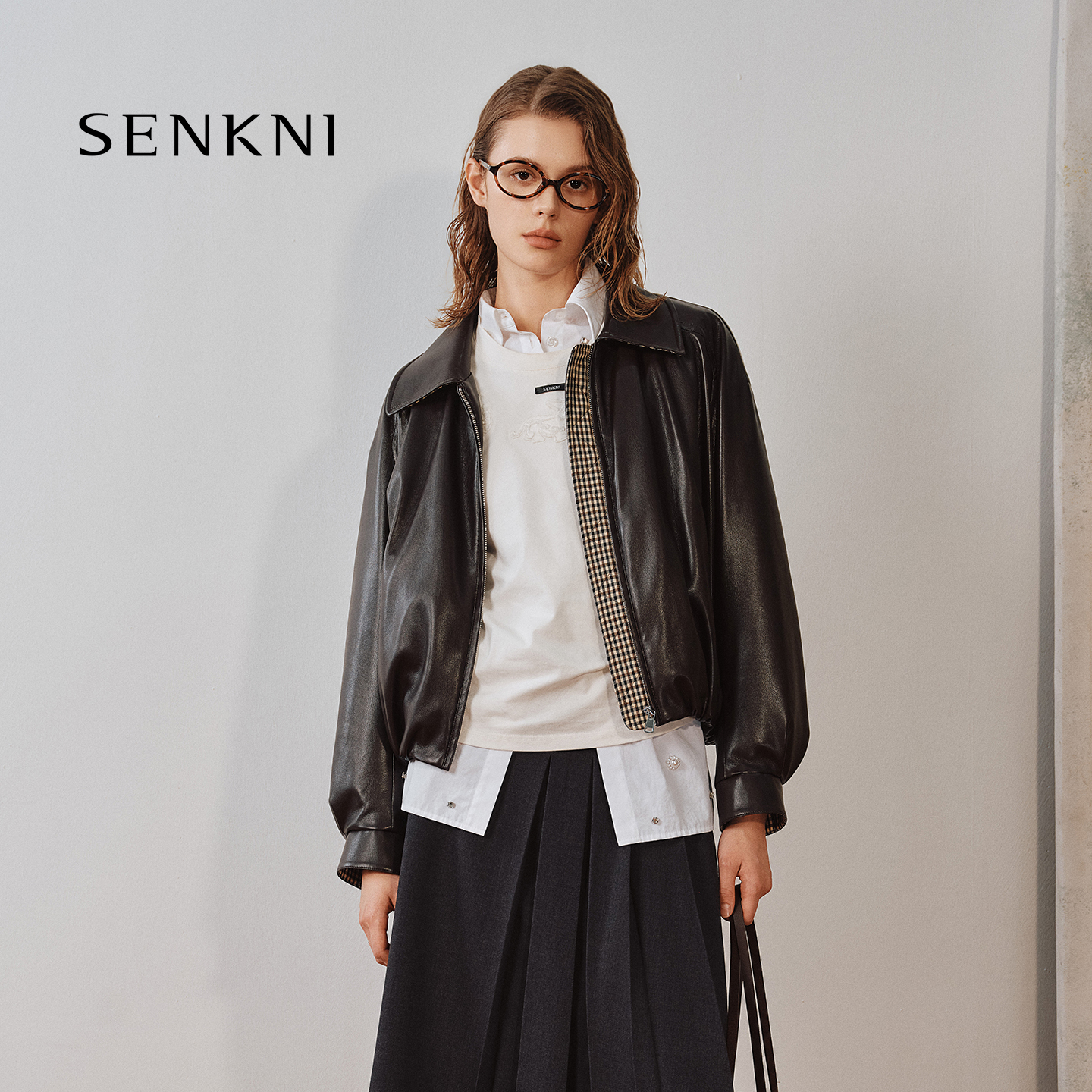 【李晟同款】圣可尼 2025秋冬可脱卸插肩袖保暖羽绒服女S105112OG