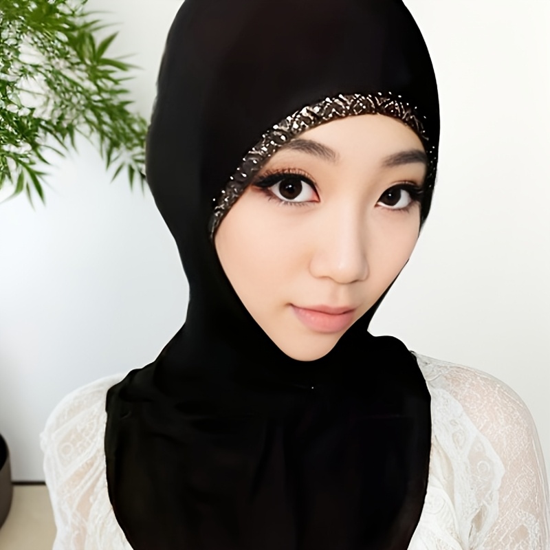 回纱巾头巾打底帽盖头全包莫代尔棉交叉圆口包下巴瘦脸包头帽子潮