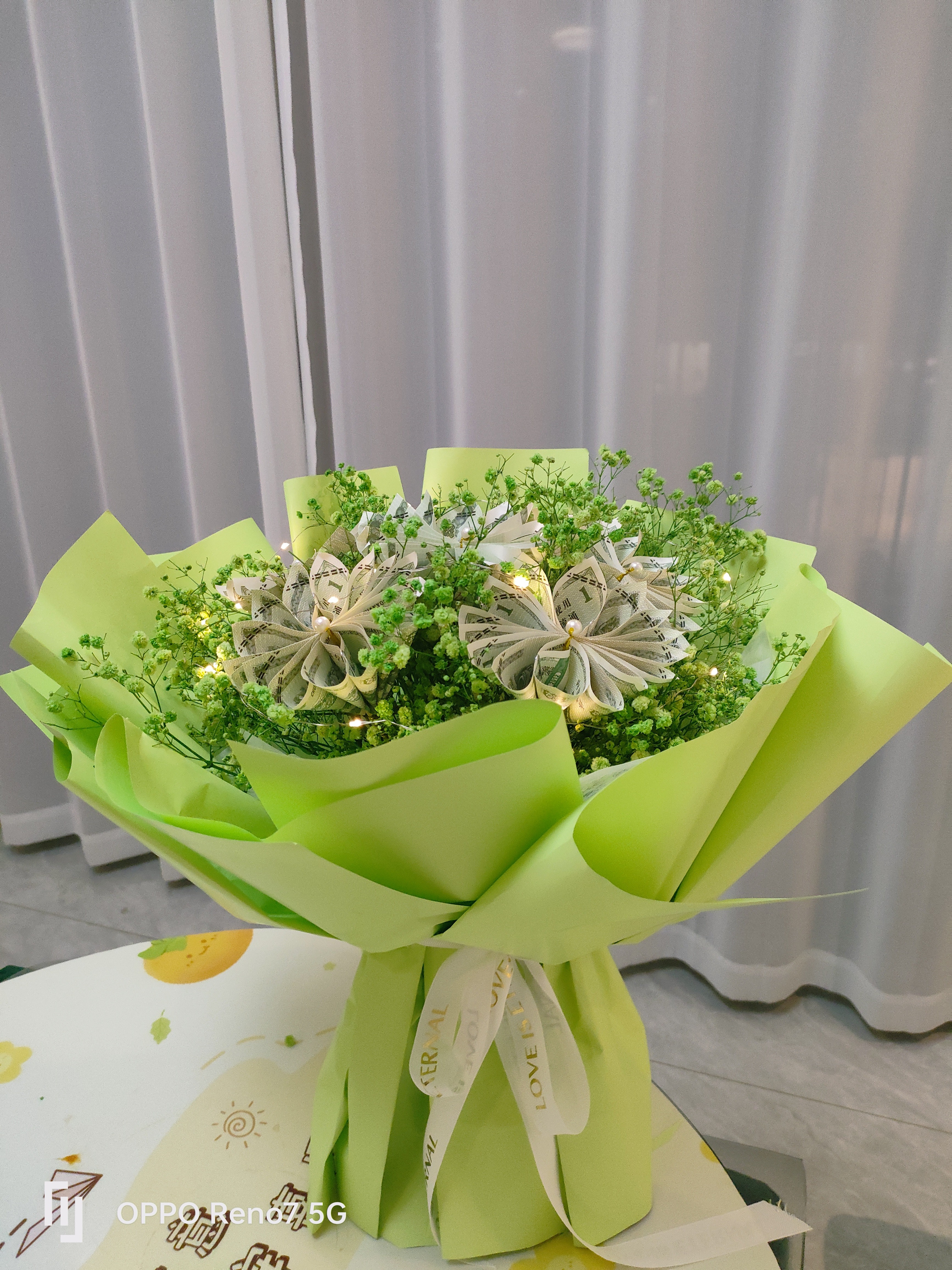 有钱花520鲜花花束送对象长辈生日礼物包装同城速递定制款洋桔梗