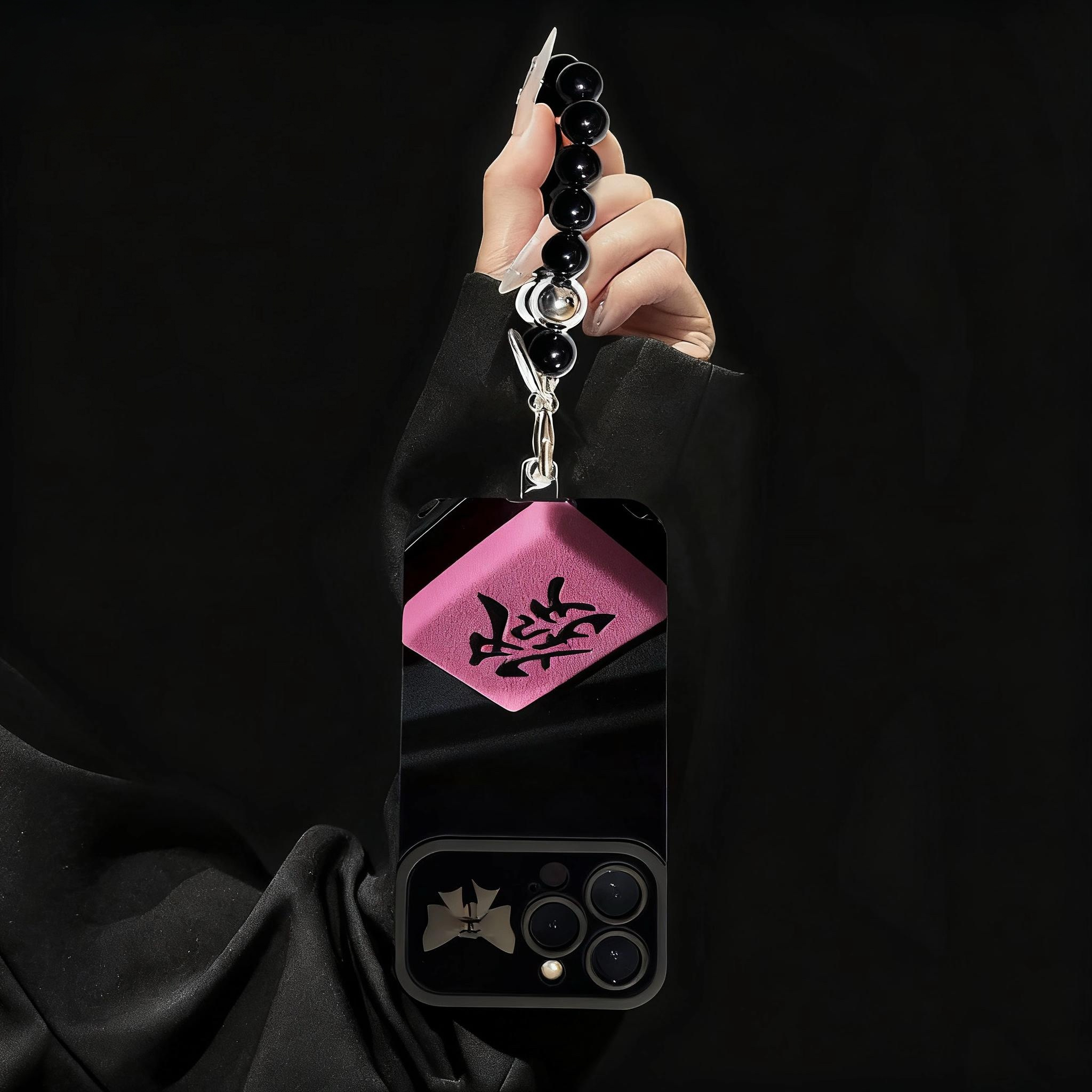 大视窗四叶草适用于苹果16PROMAX华为VIVO小米OPPO配件手链手机壳