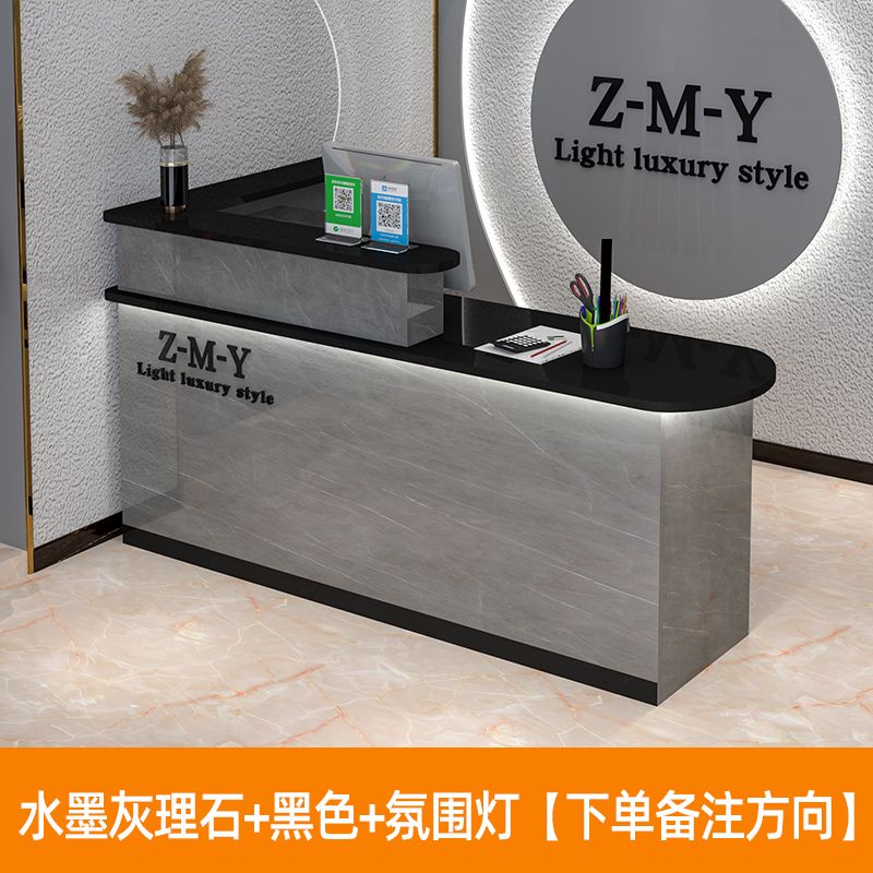 【1.9万人收藏】吧台收银台简约现代服装店柜台桌便利店美容院店铺