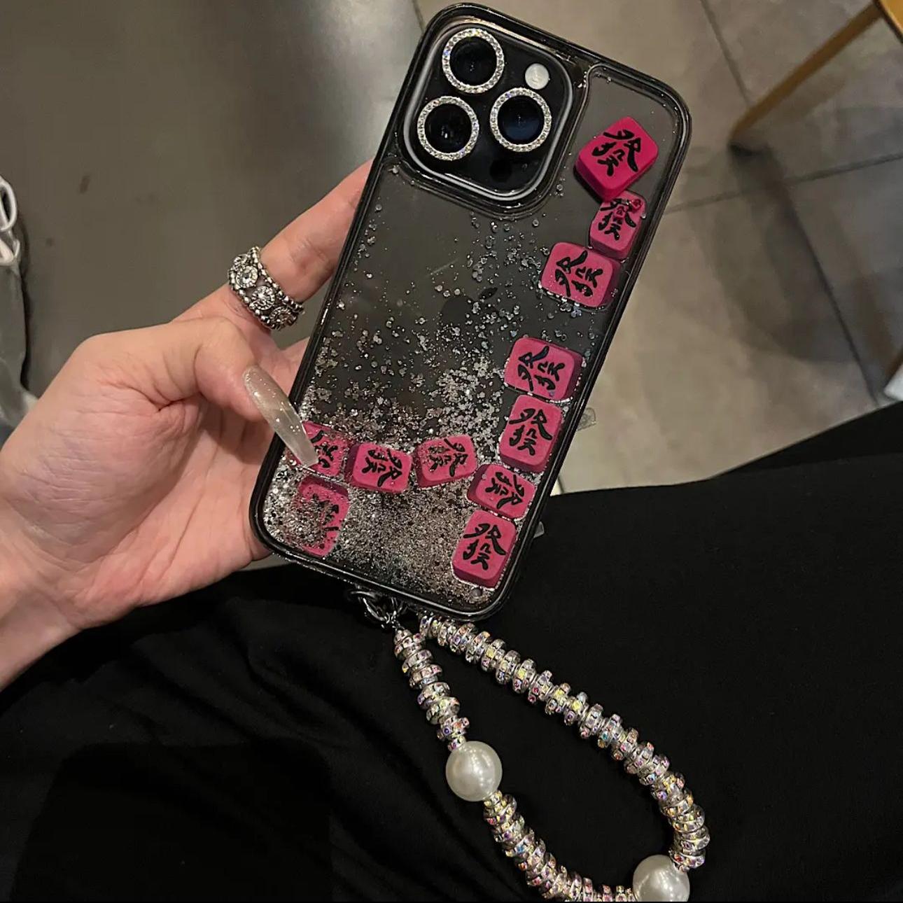 个性创意好运流沙发财文字适用苹果15promax手机保护壳iPhone14新